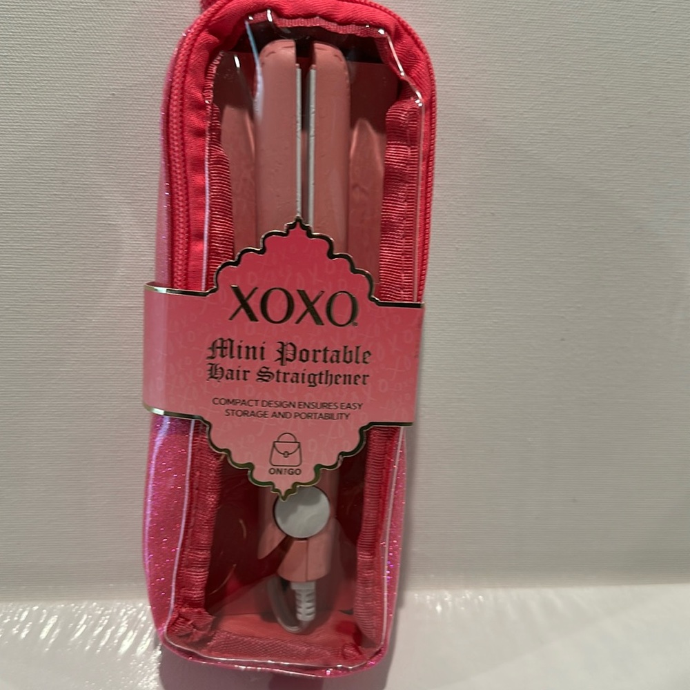 XOXO Mini Portable Hair Straightener in Compact design for easy storage.